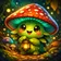 A colorful, fantasy creature with large eyes and vibrant feathers, conveying a friendly and imaginative vibe.